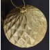 Χριστουγεννιάτικη Μπάλα Οροφής Χρυσή με Ανάγλυφους Ρόμβους, Στρας (15cm)